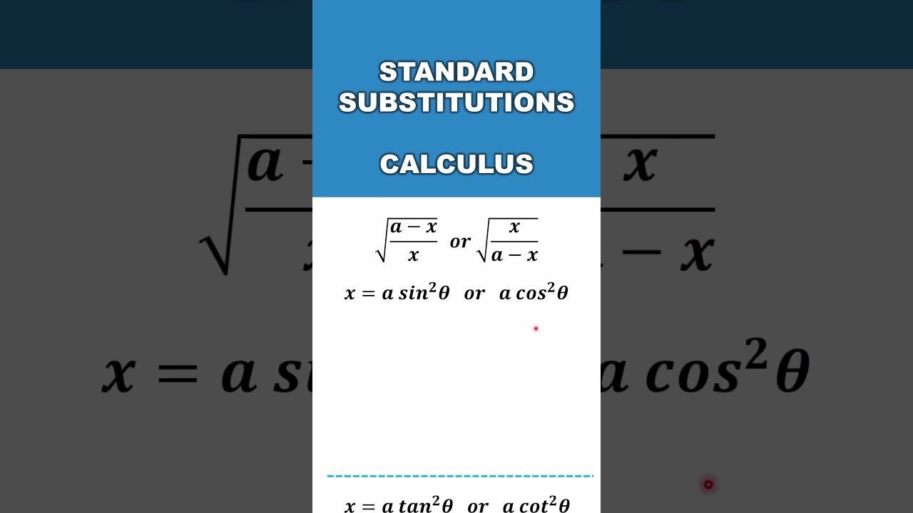 Trigonometric Substitution for Integration Differentiation Calculus смотреть онлайн