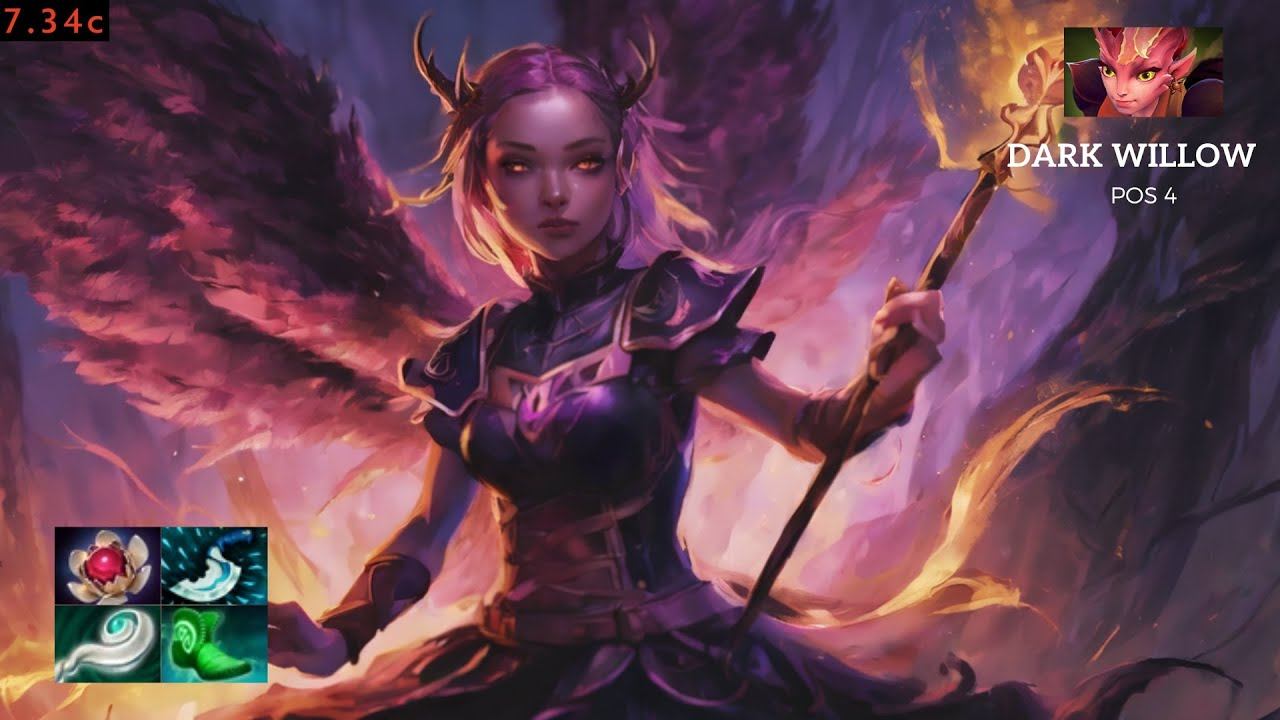 Dark Willow pos 4 - Dota 2 - 7.34c смотреть онлайн