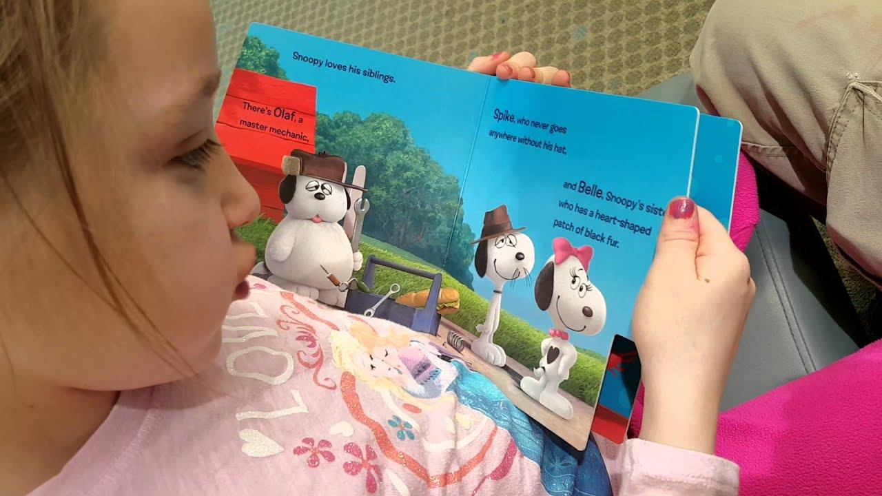Trin reading Peanuts Movie book gary poynter смотреть онлайн