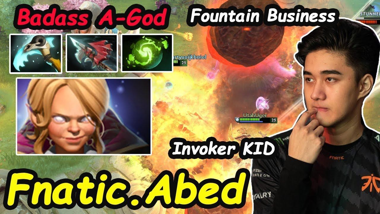 Fnatic Abed Invoker Kid Persona A-GOD Always Dive Fountain 10k Skill play Dota 2 7.22 Gameplay смотреть онлайн