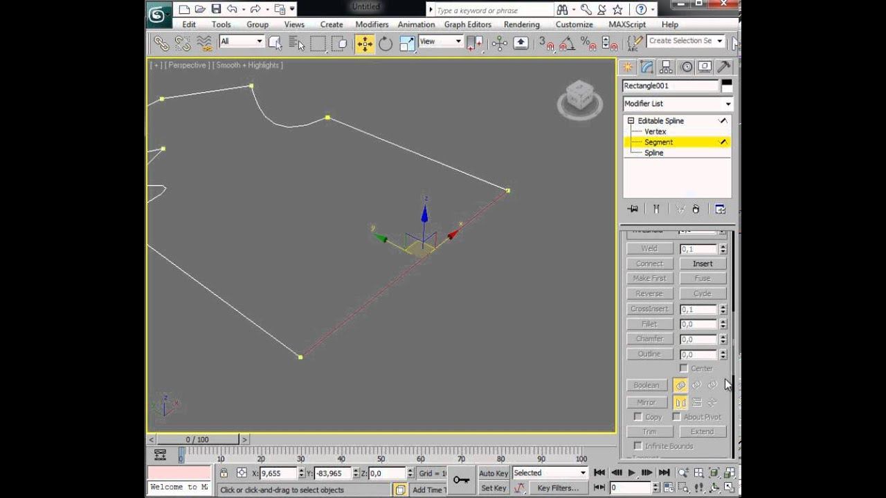 3D Studio Max 2011 - Editable Spline Nesnesi, Segment Alt Objesinde Geometry Araçları (Ders - 32) смотреть онлайн
