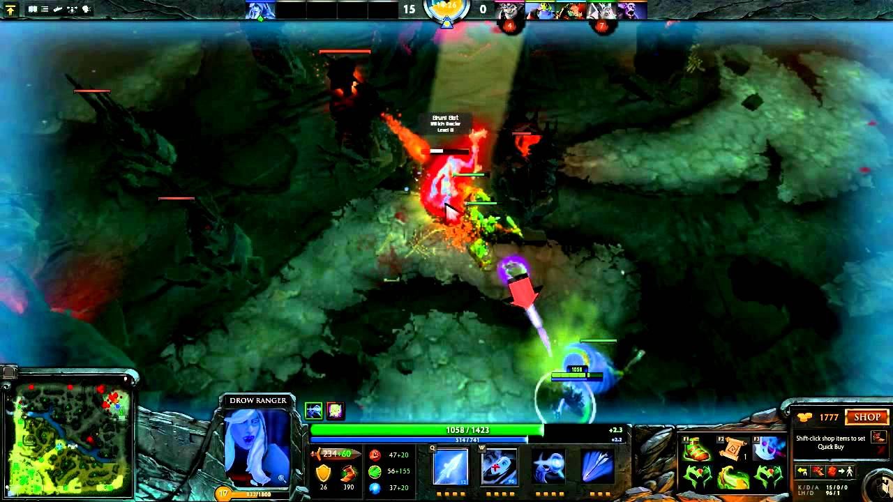 DotA 2: 1v5 AI (Drow Ranger) смотреть онлайн