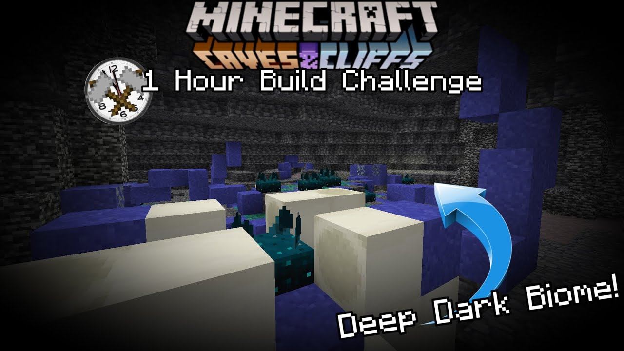 One Hour To Build A Deep Dark Biome! Minecraft 1 Hour Build Challenge смотреть онлайн