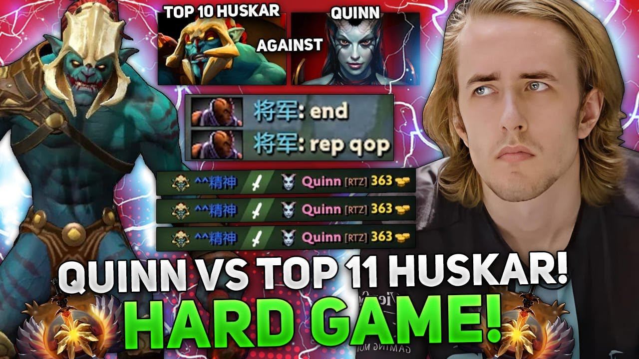 HARD GAME for QUINN vs TOP 11 HUSKAR! | QUINN plays QUEEN OF PAIN on 10.000 MMR! смотреть онлайн