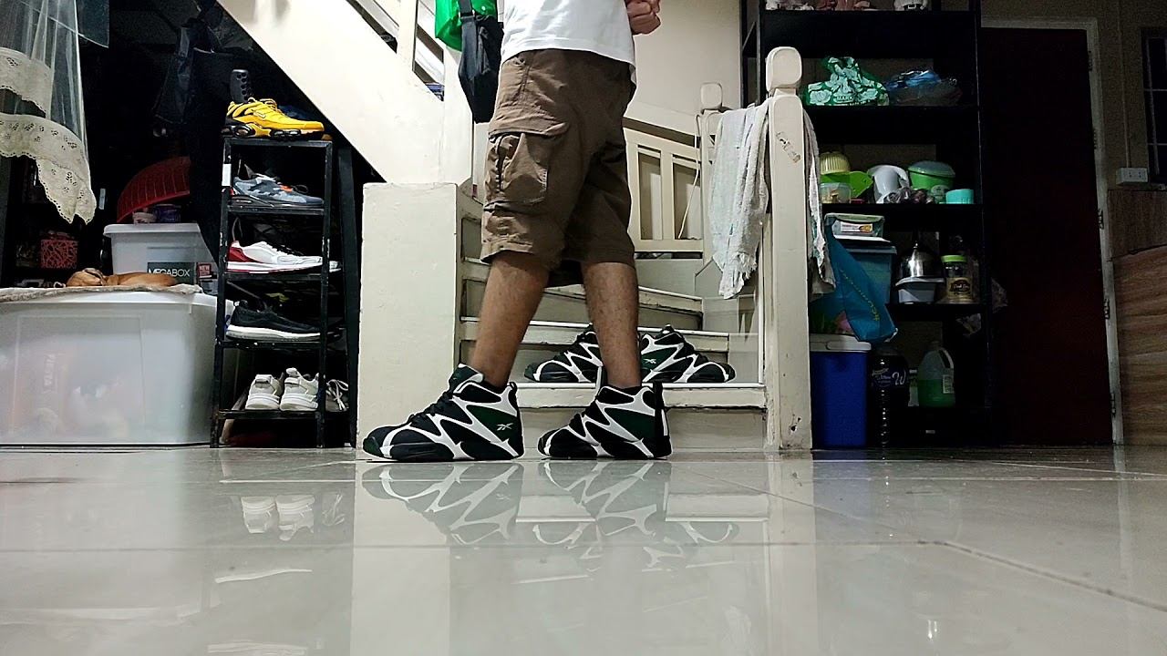 Shawn Kemp Reebok Kamikaze 1 Mid OG "SONICS" on feet смотреть онлайн