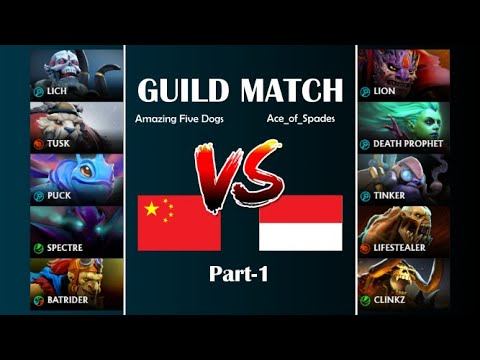 Amazing five dogs VS Ace_of_spades | DOTA 2 GUILD MATCH смотреть онлайн
