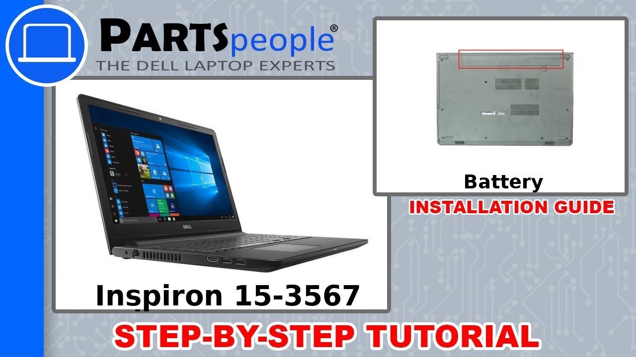 Dell Inspiron 15-3567 (P63F002) Battery How-To Video Tutorial смотреть онлайн
