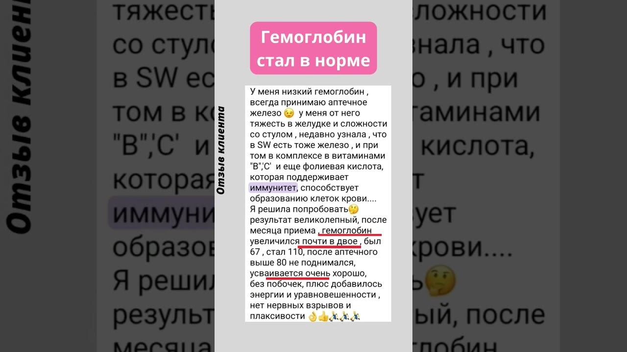 Гемоглобин поднялся в 2 раза #гемоглобин #анемия смотреть онлайн