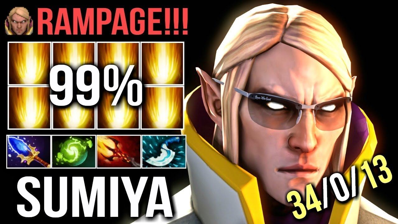 SumiYa Invoker Rampage Getting Out of Control Epic Combo 99% SunStrike WTF Dota 2 смотреть онлайн