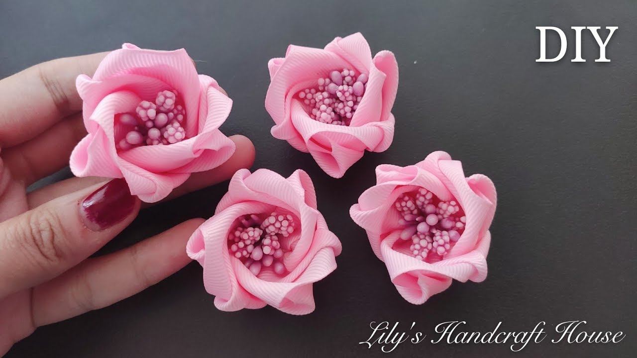 DIY grosgrain ribbon flower /手作髮飾/Mk/Flor de fita смотреть онлайн