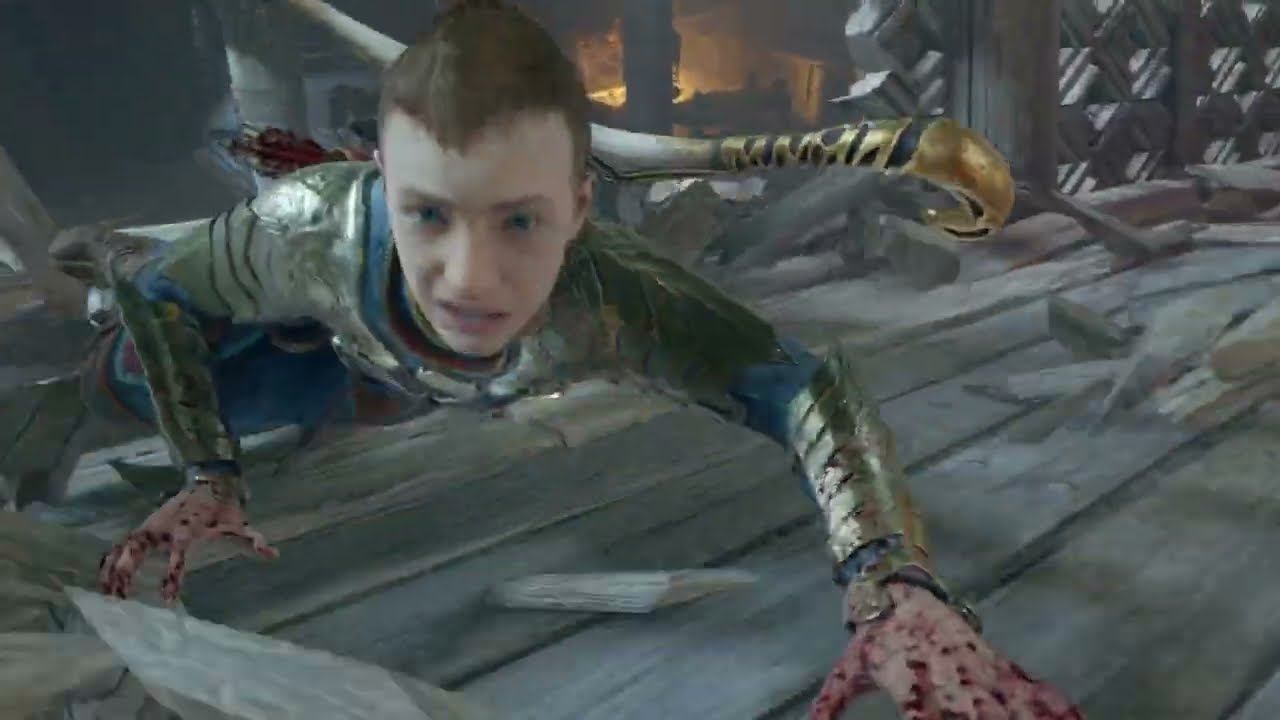Drunk Thor Saves Atreus - Tavern Bar Fight Scene - God Of War Ragnarok Clip PS5 60FPS