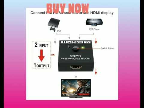 LAPSTER HDMI Switch Splitter, 2 Port Bi-Directional Manual HDMI Switch 2 in 1 Out or 1 in 2.... смотреть онлайн