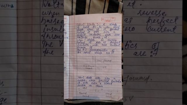 Ideal diode and Real diode, Handwritten note смотреть онлайн