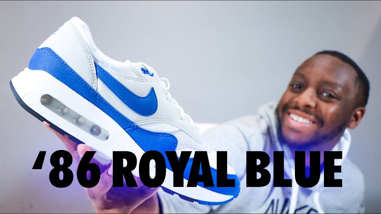 Nike Air Max 1 '86 Royal Blue Big Bubble On Foot Sneaker Review QuickSchopes 660 Schopes DO9844 101 смотреть онлайн