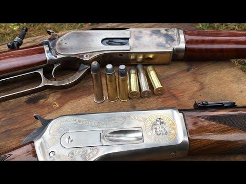 1876 Winchester Cimarron copy 50-95 Express 🆚 1886 Winchester 45-70 gov Big boy calibers смотреть онлайн