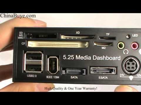 Multifunctional 5.25" Media Dashboard with Card Slots for PC смотреть онлайн