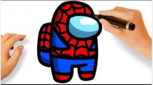 КАК НАРИСОВАТЬ СРЕДИ НАС ЧЕЛОВЕКА-ПАУКА 🕷