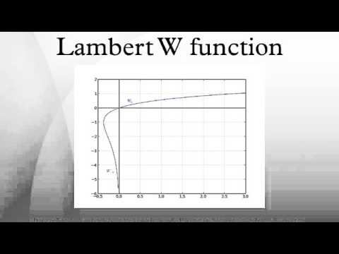 Lambert W function смотреть онлайн