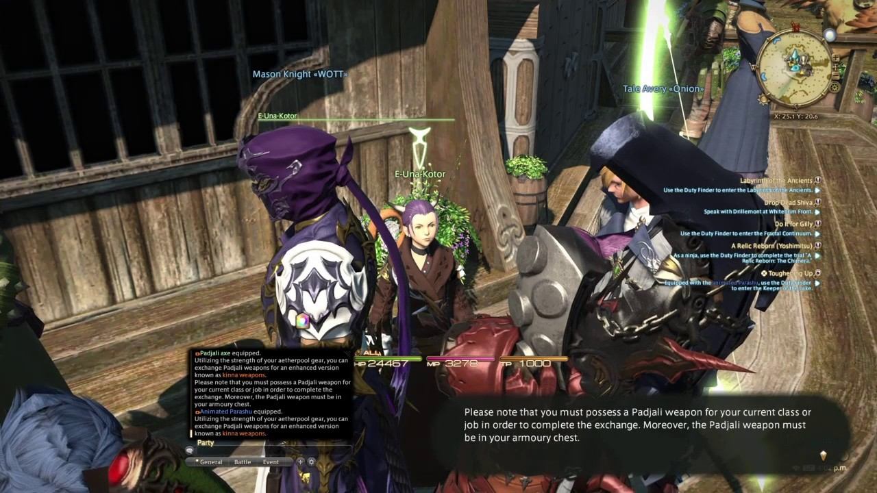 FFXIV upgrade Padjali axe to Kinna axe смотреть онлайн