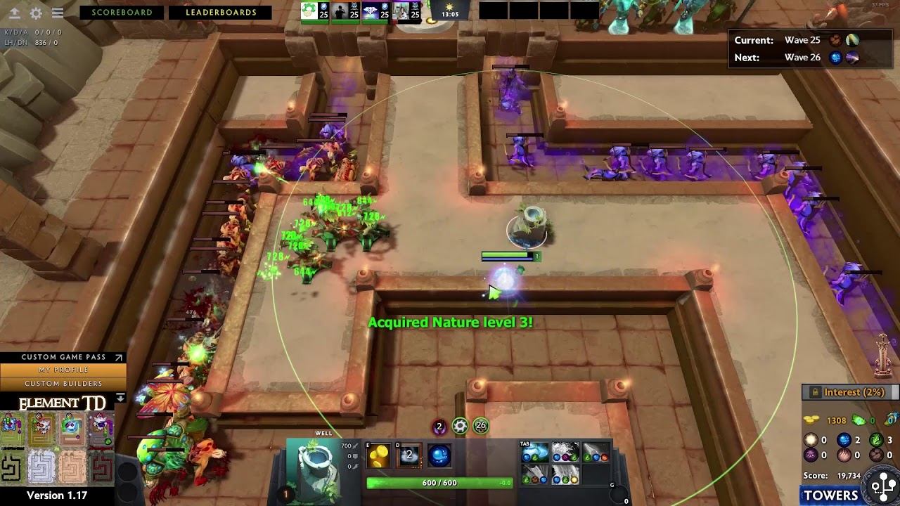 Dota 2 Arcade | Element TD - Boss Wave Gameplay 1 смотреть онлайн