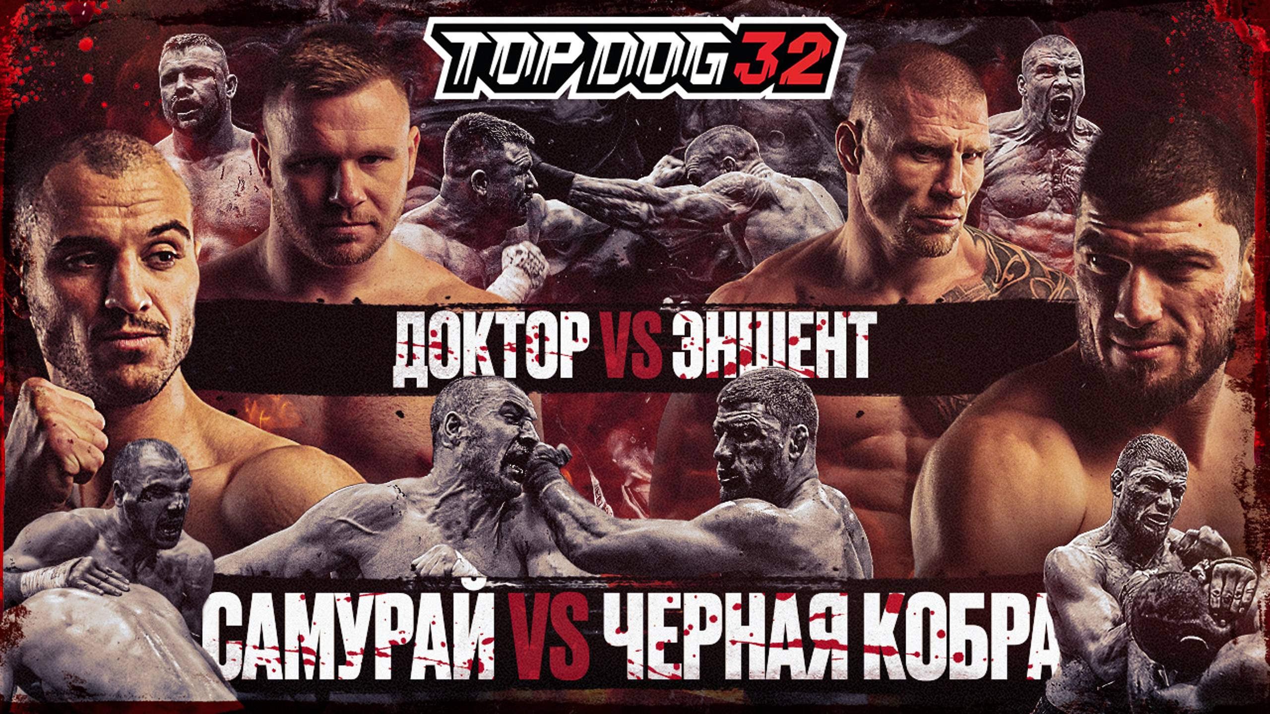 Самурай VS Черная Кобра, Доктор VS Эншент | Чемпионский бой | TOP DOG 32, Саратов смотреть онлайн