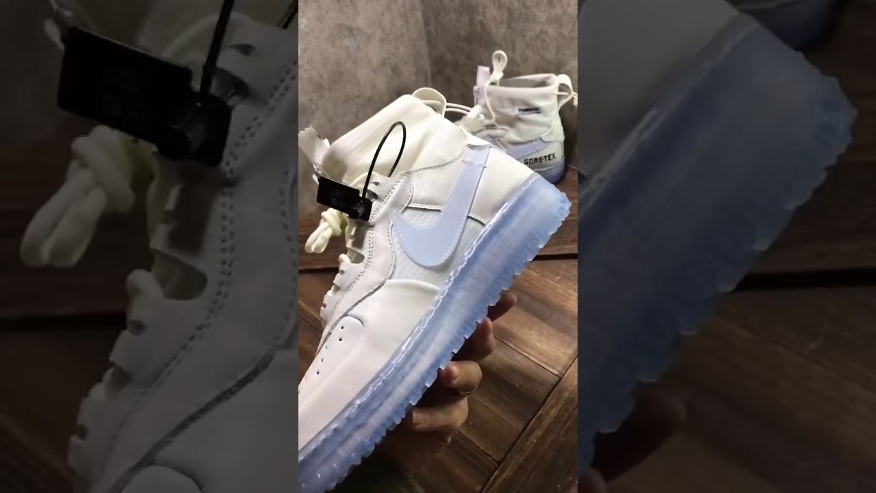 Nike Air Force 1 High WTR GORE-TEX "White / Black / Grey" Air Force One Mid Sock for sale смотреть онлайн