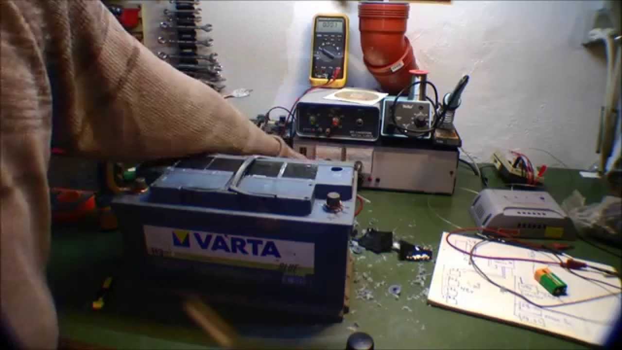 Drilling holes in a sealed lead acid car battery - 080 смотреть онлайн