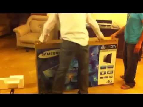 SAMSUNG 3D LED TV UA46 C7000 UNBOXING смотреть онлайн