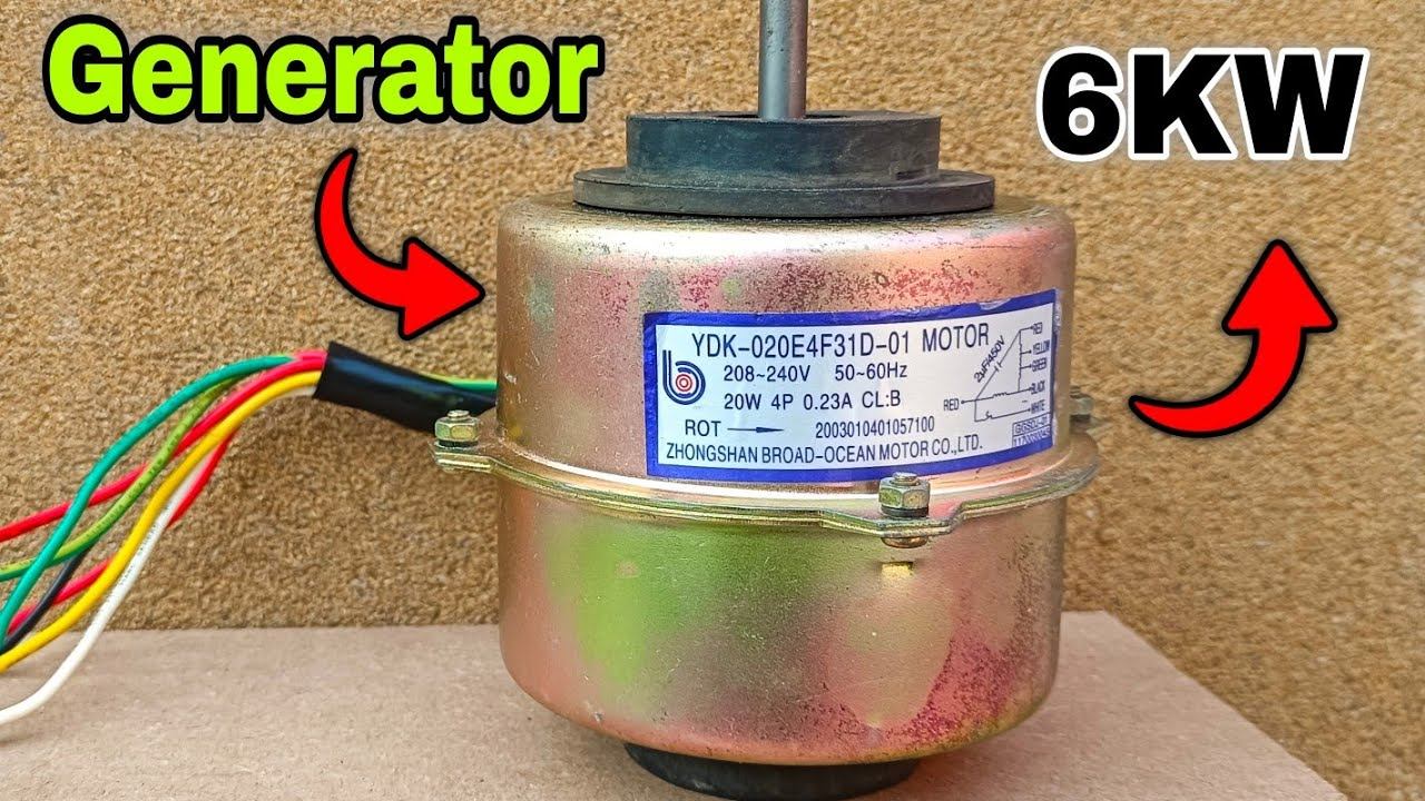 How to get 220v 6000w fuel less energy from air condition fan motor смотреть онлайн