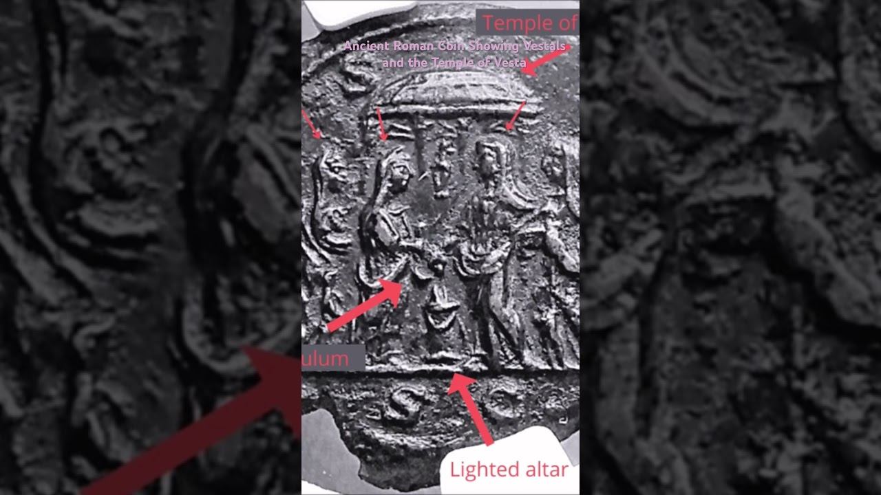 Ancient Roman coin showing Vestals and the temple of Vesta #ancient #ancientcoin #Vestal смотреть онлайн