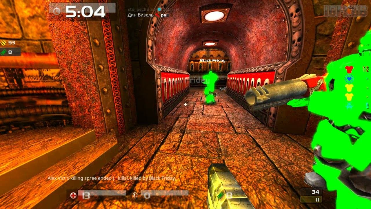 Quake Live: Darkfiber.ru - FFA - Blood run, Spec for all смотреть онлайн