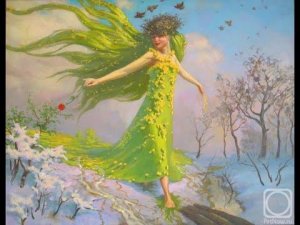 К нам весна шагает быстрыми шагами...Ирина Токмакова.