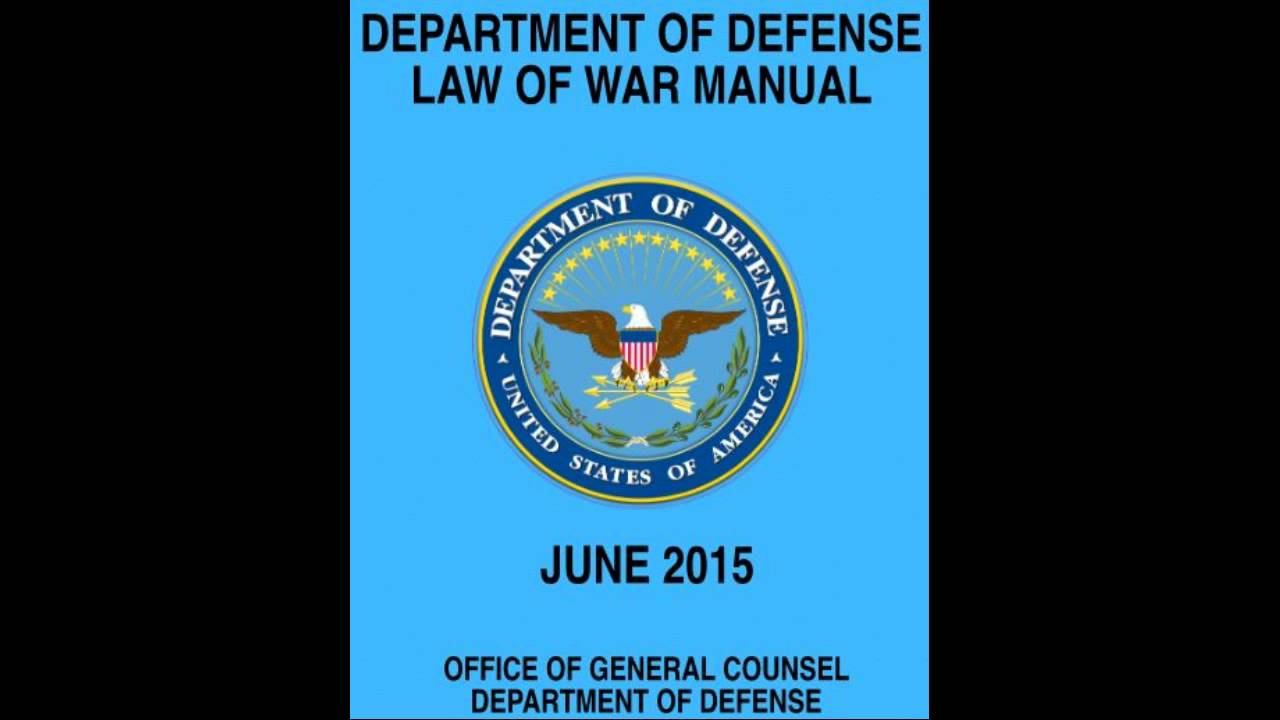 Pentagon Releases Law Of War Manual смотреть онлайн