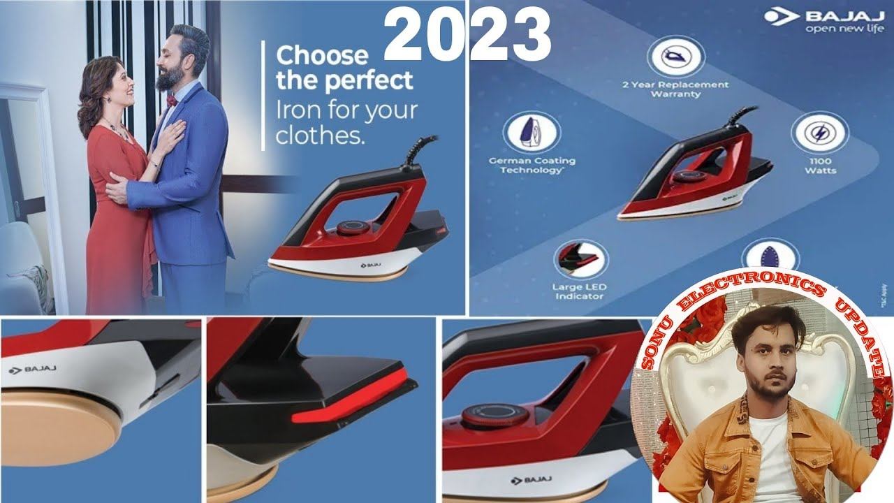 Bajaj Splendora 1100 Watts Dry Iron |bajaj dry iron | dry iron 2022 | heavy weight iron | cloth iro смотреть онлайн