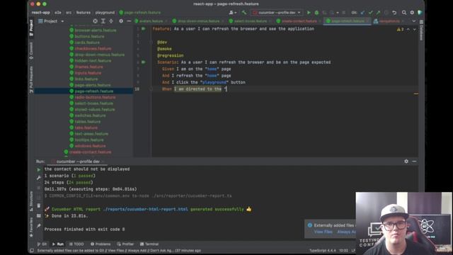 100 - Refreshing our page mid test Leveraging our URL assertion part 2 смотреть онлайн