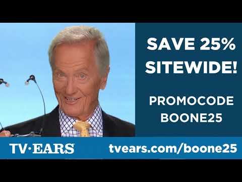 Pat Boone TV Ears Commercial - Save 25% Sitewide - BOONE25 смотреть онлайн