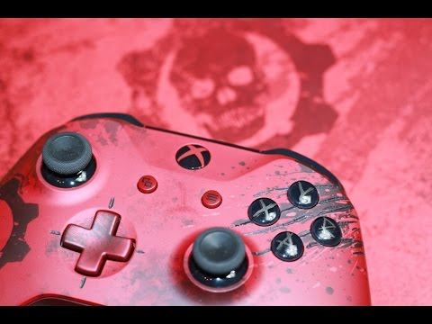 Xbox One Gears of War Crimson Omen Wireless Controller Unboxing & Review смотреть онлайн