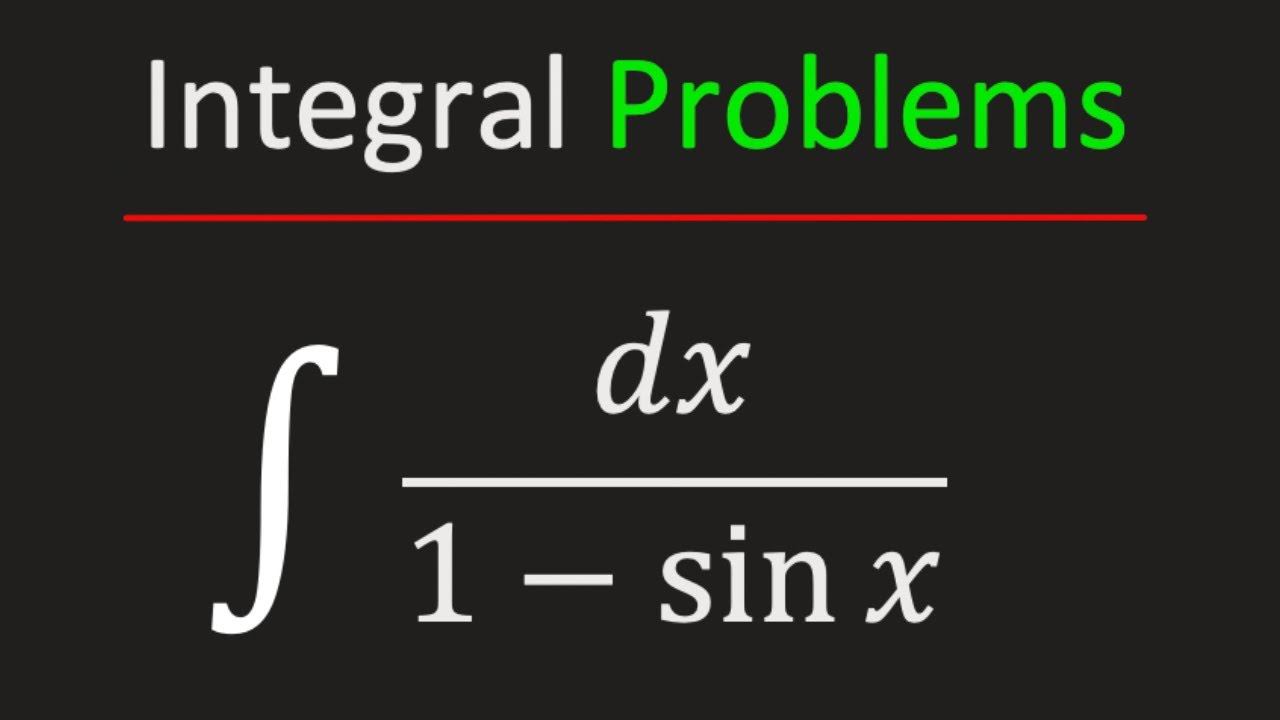 Integral Of 1/(1-sinx) || How To Integrate 1/(1-sin X)