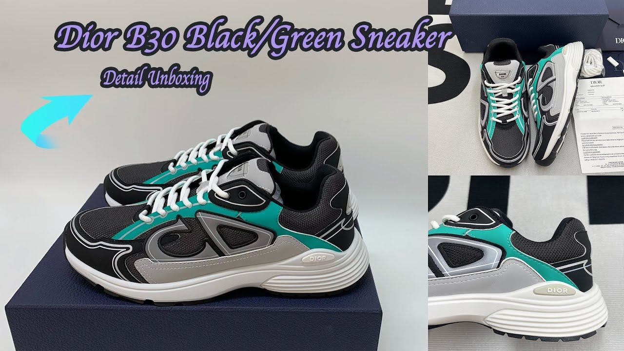 DIOR SHOES-DIOR B30 Dhgate Sneakers Unboxing Review（Green/Black） смотреть онлайн
