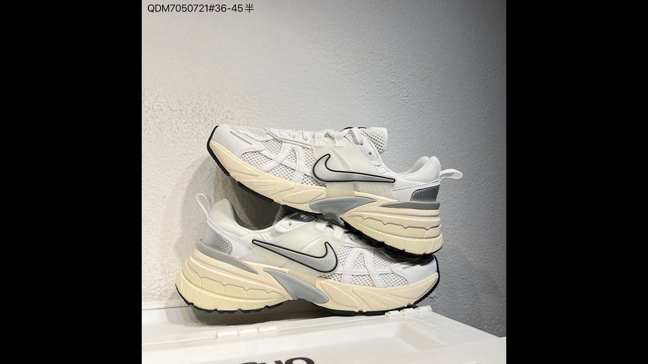 Nike V2K RUN gray silver running shoes retro trend men and women mesh breathable sneakers смотреть онлайн