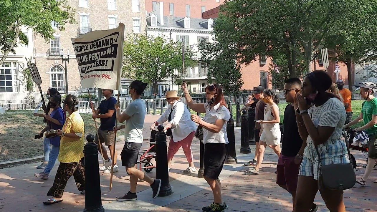 Cut the Pentagon protest Washington DC Sunday 9/12/21 смотреть онлайн