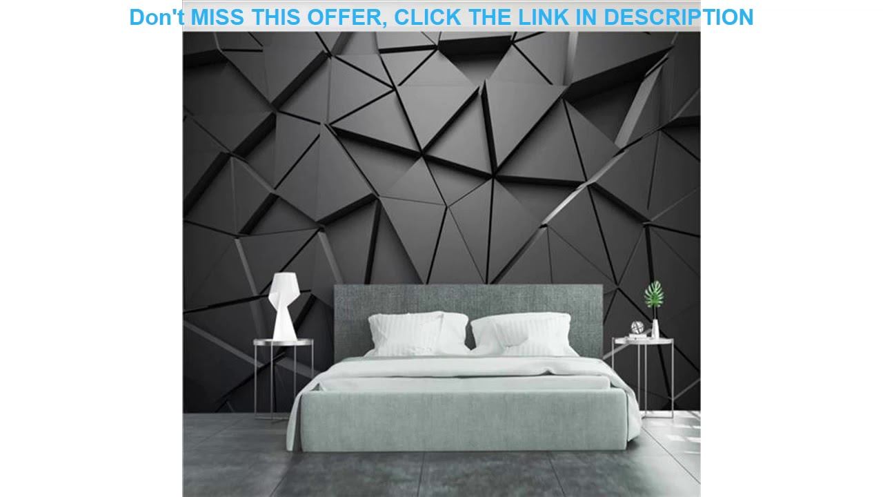 Review Custom wallpaper 3d photo wall 3D solid geometric abstract gray triangle background 8d wall смотреть онлайн