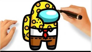 КАК НАРИСОВАТЬ ГУБКУ БОБА СРЕДИ НАС