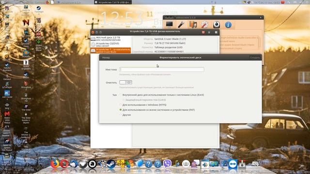 загрузочная флешка Win10 в Ubuntu