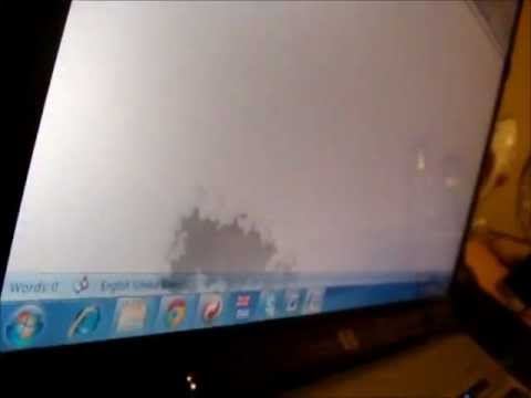 How To Repair Your Computer Screen - Remove A Cloud Patch (water) Inside The Laptop Screen
