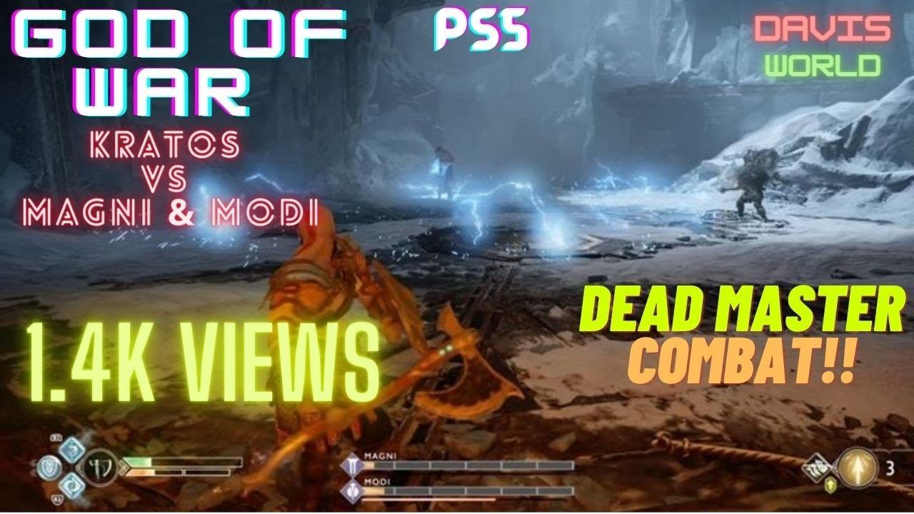 God Of War 4 in PS5 | Kratos Single vs Magni & Modi Challenge | HDR 60 FPS смотреть онлайн