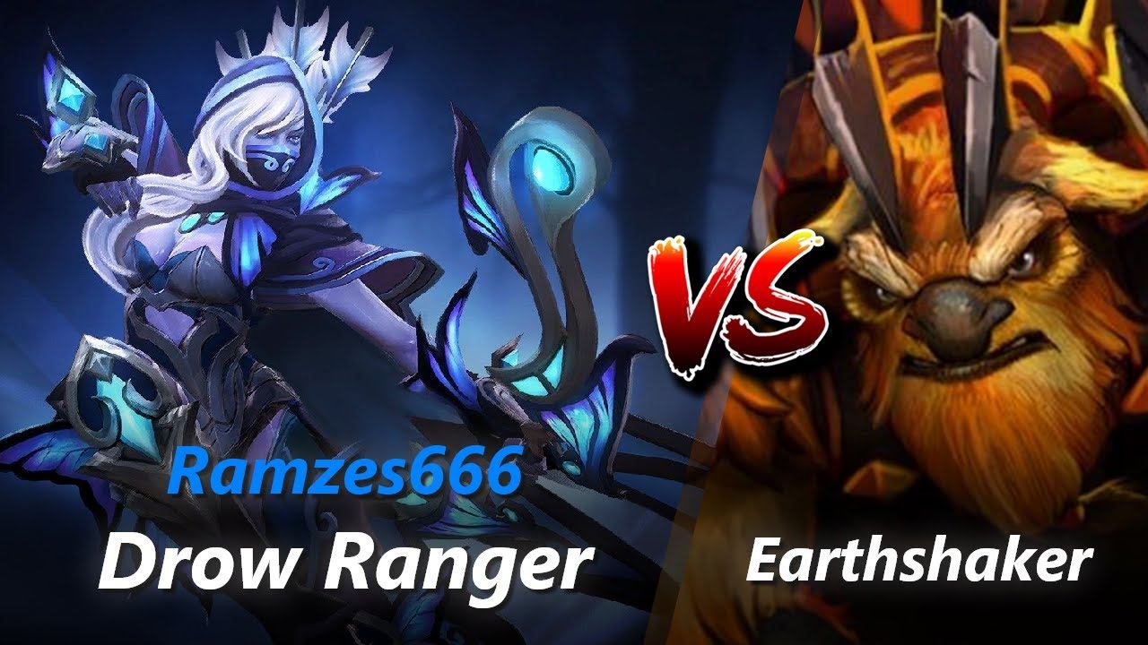 Ramzes666 safelane Drow Ranger vs Earthshaker/Muerta | First 10 minutes смотреть онлайн