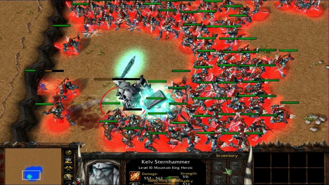 1 Mountain King Heroic Lv1 (+500 Str/Agi/Int) vs 120 Shadow Hunter (With Skills) 1080p смотреть онлайн