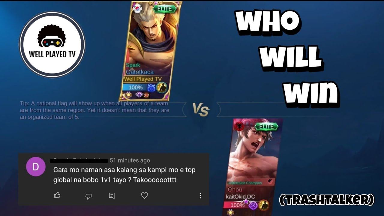 WELL PLAYED TV ( GATOTKACA ) VS TRASHTALKER ( CHOU ) | MLBB смотреть онлайн