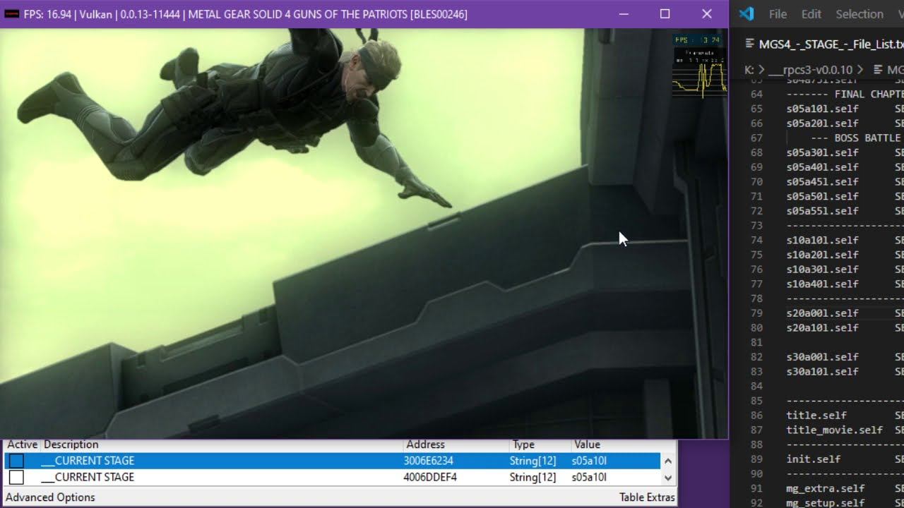 MGS4 + RPCS3 + Cheat Engine - Chapter SKIP (easy tutorial) смотреть онлайн